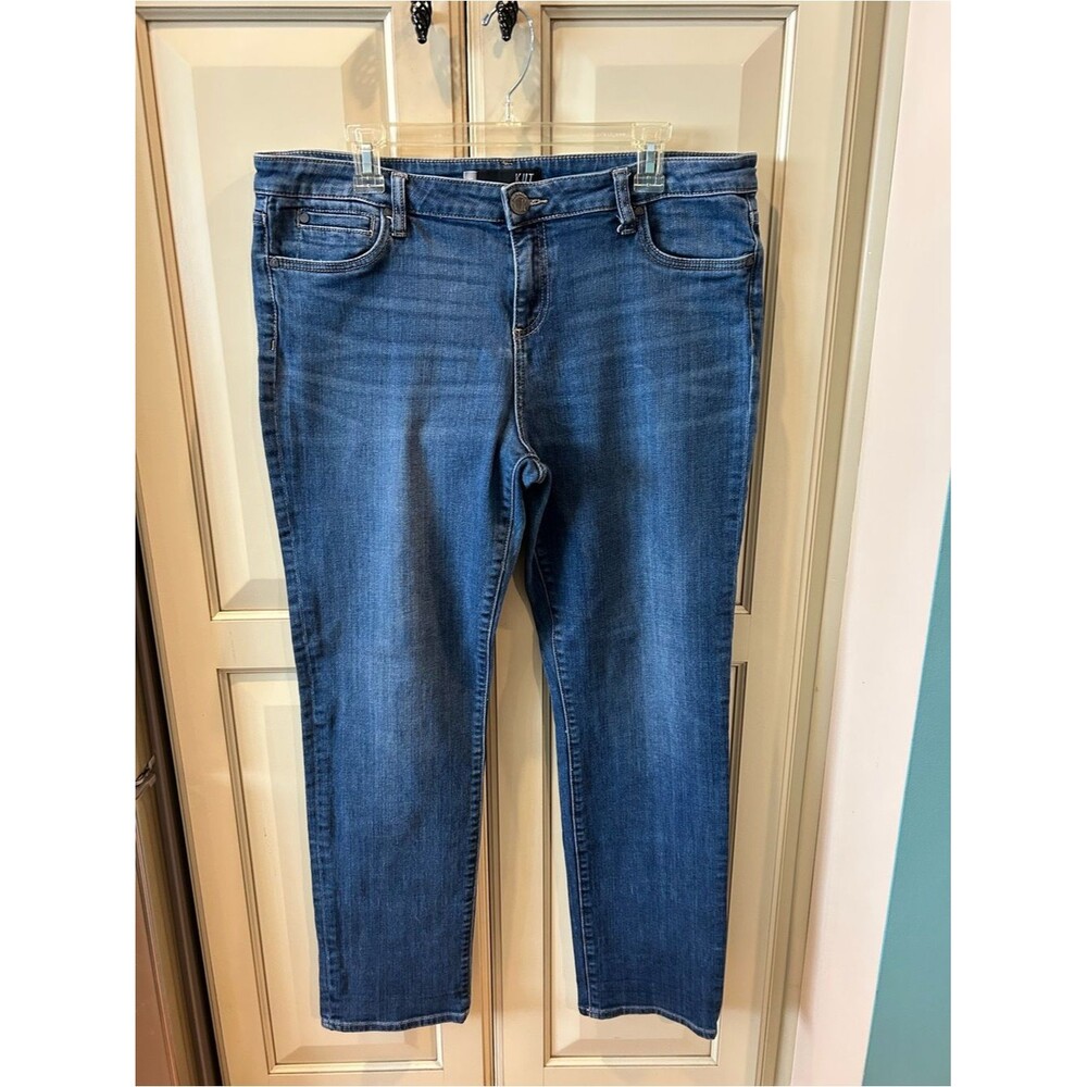 KUT from the Cloth Dark Wash Straight Leg Jeans - Size 16